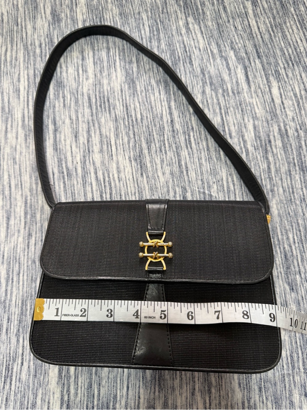 Balenciaga Black Shoulder Bag with Gold-Tone Hardware - Picture 7 of 10